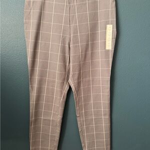 a new day Taupe Plaid Skinny Pants